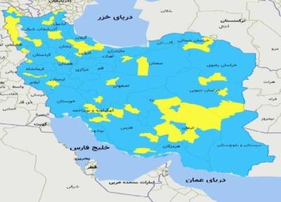 تعداد شهرستان های قرمز و نارنجی کرونا به صفر رسید